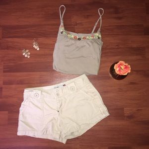 Old Navy ultra low waist khaki shorts SIZE 1